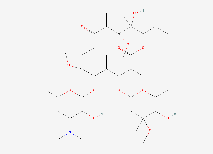 Two-dimensional chemical structure of Clarithromycin EP Impurity E, CAS 81103-14-2