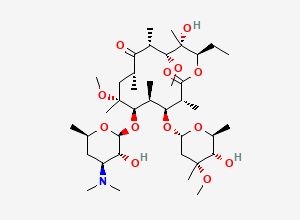 Two-dimensional chemical structure of 6,11-Di-O-Methyl ErythroMycin
