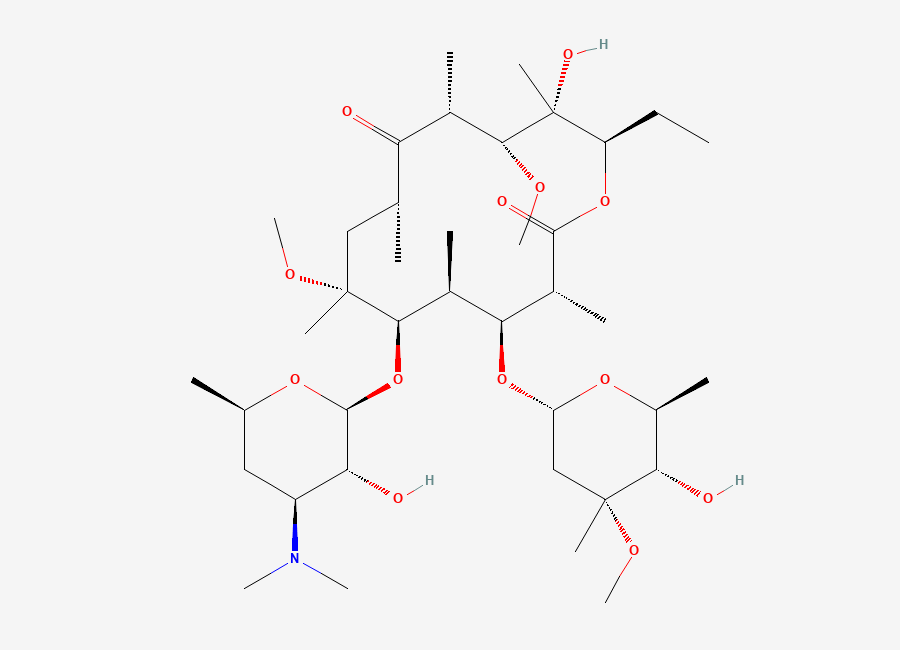 Two-dimensional chemical structure of 6,11-Di-O-Methyl ErythroMycin