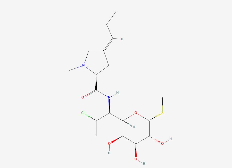 Two-dimensional chemical structure of Didehydro Clindamycin