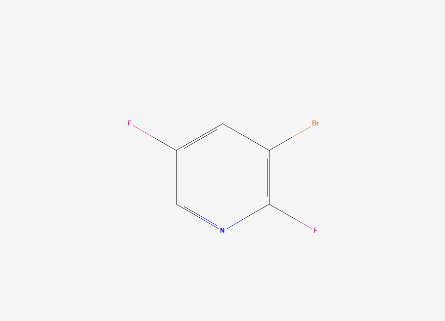 Two-dimensional chemical structure of 3-Bromo-2,5-difluoropyridine