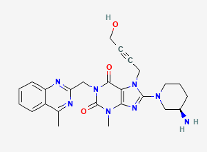 Two-dimensional chemical structure of Linagliptin metabolite m489(1), CAS 1807608-59-8