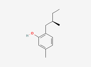 Two-dimensional chemical structure of Amylmetacresol EP Impurity C (Free Base)