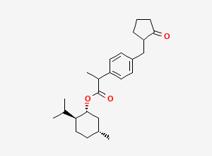 Two-dimensional chemical structure of Loxoprofen L-Methol Ester / Loxoprofen Related Compound 1, CAS 1091621-63-4
