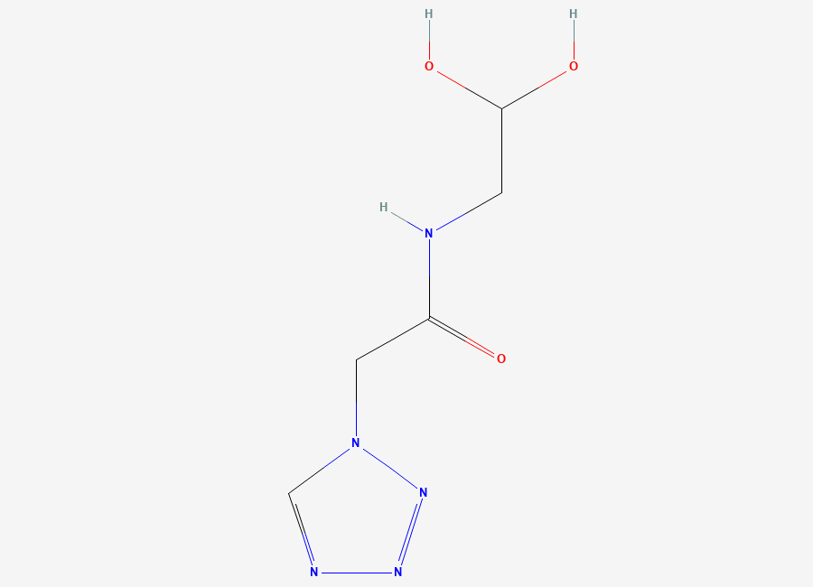 Two-dimensional chemical structure of Tetrazolyl Acetamide Acetal, CAS 1675245-47-2