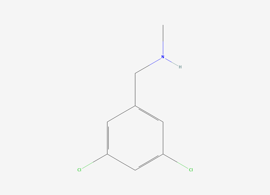 Two-dimensional chemical structure of 3,5-Dichloro-N-methylbenzenemethanamine