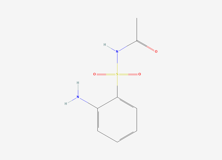 Two-dimensional chemical structure of N-((2-Aminophenyl)sulfonyl)acetamide, CAS 75304-18-6