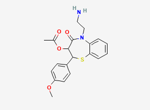 Two-dimensional chemical structure of N,N-Didesmethyl Diltiazem, CAS 115973-28-9