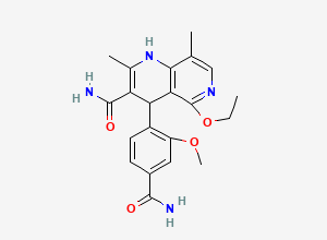 Two-dimensional chemical structure of Finerenone Amide Impurity, CAS 3046142-41-7