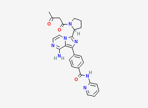 Two-dimensional chemical structure of Acalabrutinib Acetaldehyde