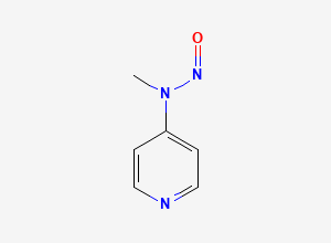 Two-dimensional chemical structure of 4-nitrosomethylaminopyridine (NMAP), CAS 16219-99-1