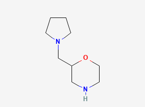 Two-dimensional chemical structure of 2-(Pyrrolidin-1-ylmethyl)morpholine
