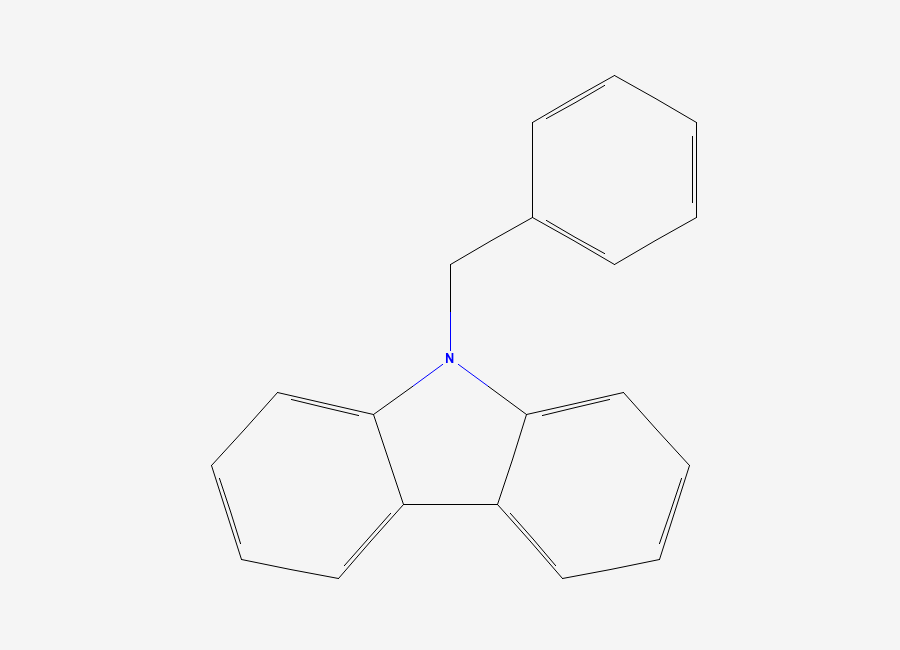 Two-dimensional chemical structure of N-Benzylcarbazole