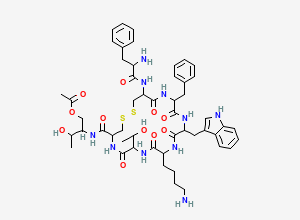 Two-dimensional chemical structure of [O1(AC)]8-Octreotide, CAS 133304-81-1