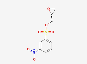 Two-dimensional chemical structure of Benzenesulfonic acid, 3-nitro-, (2R)-2-oxiranylmethyl ester