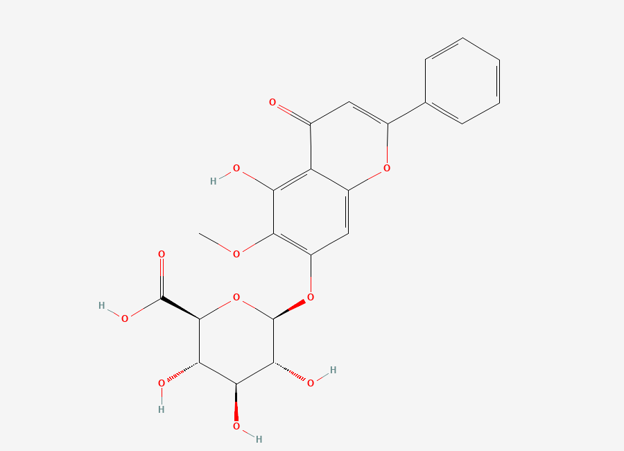 Two-dimensional chemical structure of Oroxylin A glucoronide