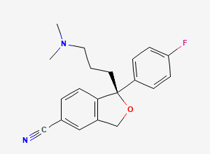 Two-dimensional chemical structure of Escitalopram, CAS 128196-01-0