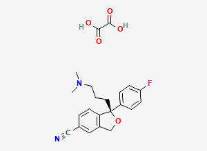 Two-dimensional chemical structure of Citalopram Oxalate S-Isomer, CAS 219861-08-2