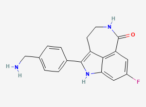Two-dimensional chemical structure of Rucaparib N-Desmethyl, CAS 1577983-73-3
