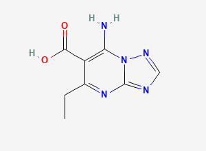 Two-dimensional chemical structure of Ametoctradin Metabolite 4, CAS 2918344-05-3