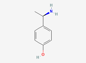 Two-dimensional chemical structure of 4-((1R)-1-Aminoethyl)phenol