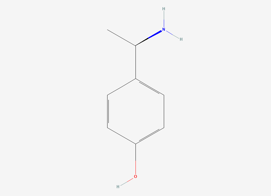 Two-dimensional chemical structure of 4-((1R)-1-Aminoethyl)phenol
