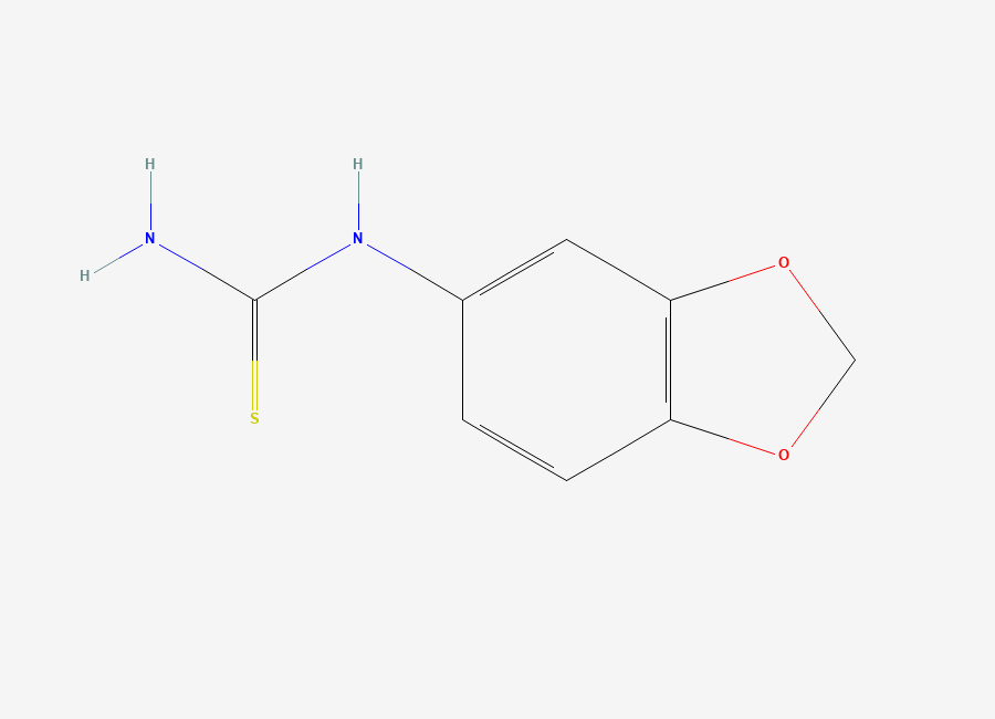 Two-dimensional chemical structure of (1,3-Dioxaindan-5-yl)thiourea
