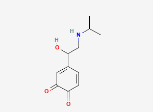 Two-dimensional chemical structure of 4-(1-hydroxy-2-(isopropylamino)ethyl)cyclohexa-3,5-diene-1,2-dione, CAS 14309-63-8