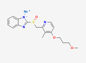 Two-dimensional chemical structure of Rabeprazole Sodium STAGE - I / Rabeprazole Sodium Salt, CAS 117976-90-6