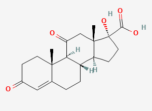 Two-dimensional chemical structure of Cortisone 17-Carboxylic Acid, CAS 3597-44-2