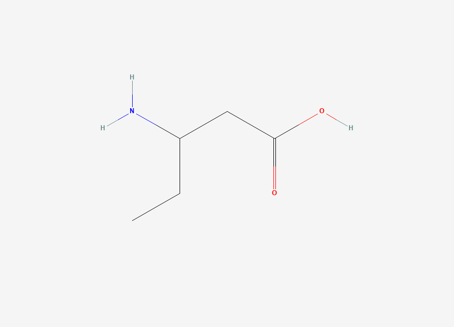 Two-dimensional chemical structure of 3-Aminopentanoic acid