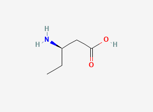 Two-dimensional chemical structure of (3R)-3-Aminopentanoic acid