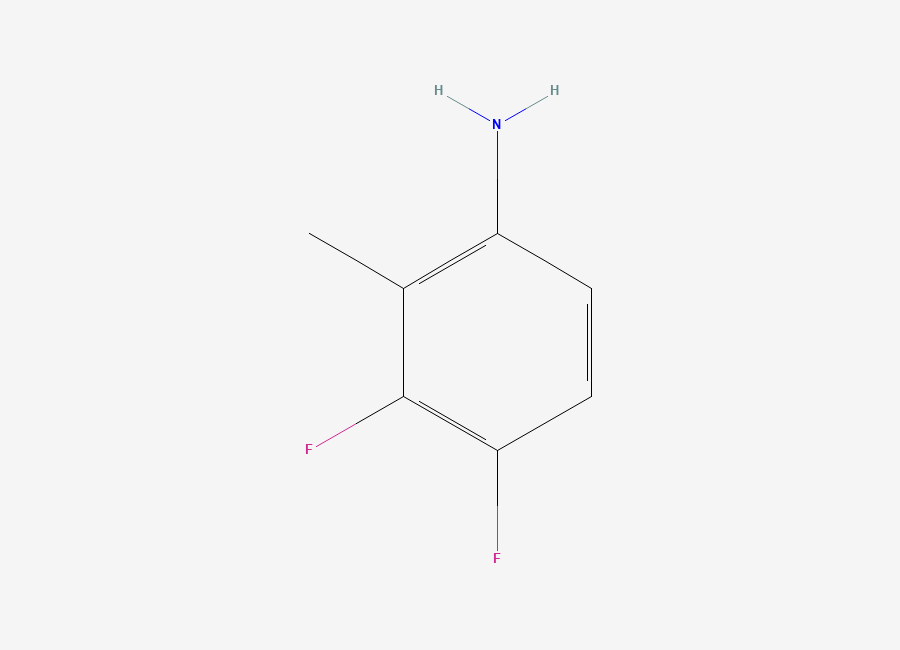 Two-dimensional chemical structure of 3,4-Difluoro-2-methylaniline