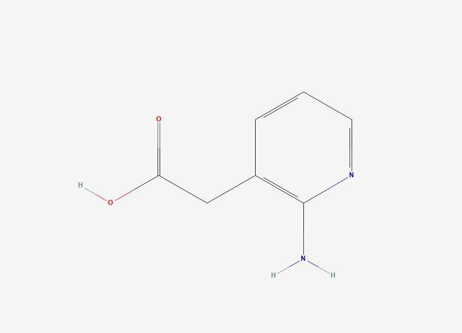 Two-dimensional chemical structure of 2-Amino-3-pyridineacetic acid