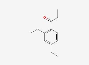 Two-dimensional chemical structure of 1-Propanone, 1-(2, 4-diethylphenyl, CAS 1806315-57-0
