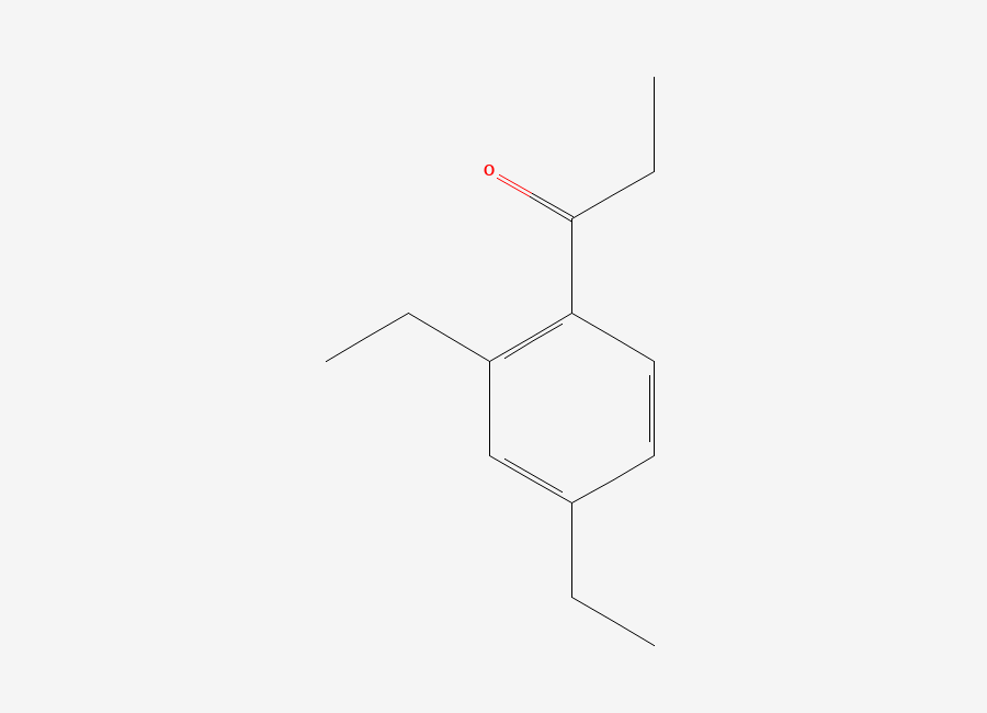 Two-dimensional chemical structure of 1-Propanone, 1-(2, 4-diethylphenyl, CAS 1806315-57-0