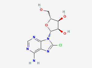 Two-dimensional chemical structure of 8-Chloroadenosine