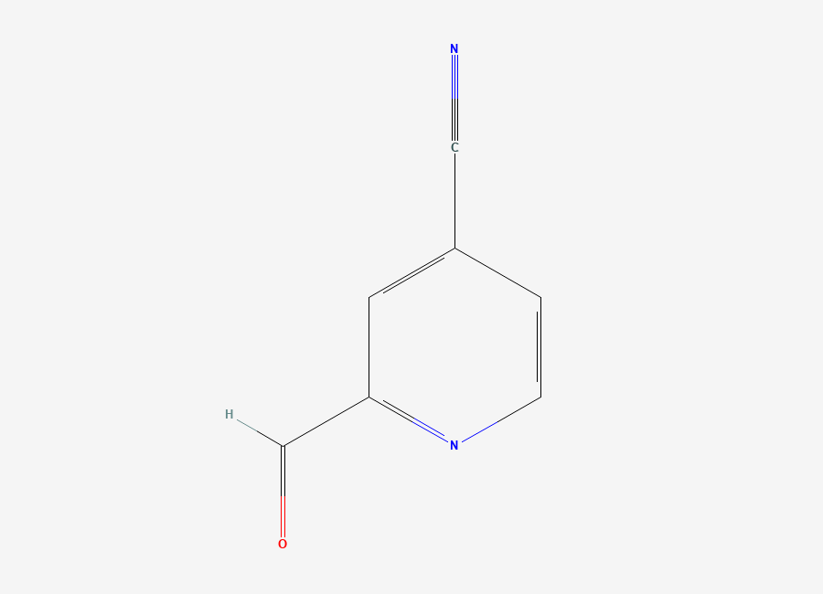 Two-dimensional chemical structure of 2-Formylisonicotinonitrile