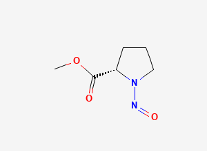 Two-dimensional chemical structure of N-Nitroso Vildagliptin L-Proline Methyl Ester/ Vildagliptin N-Nitroso-L-Proline Methyl Ester, CAS 35909-01-4