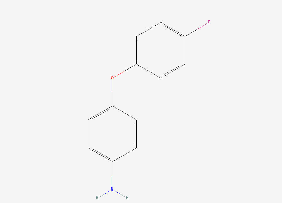 Two-dimensional chemical structure of Benzenamine, 4-(4-fluorophenoxy)-