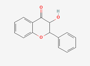 Two-dimensional chemical structure of 2,3-Dihydroflavon-3-ol
