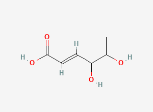 Two-dimensional chemical structure of 4,5-Dihydroxy-2-hexenoic acid