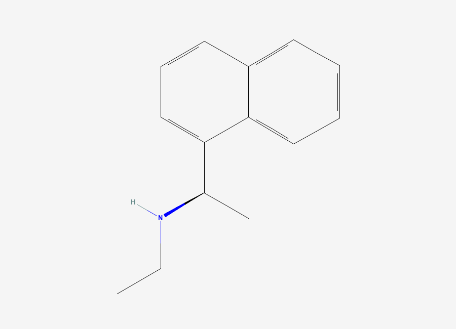 Two-dimensional chemical structure of (R)-N-Ethyl-1-(naphthalen-1-yl)ethan-1-amine