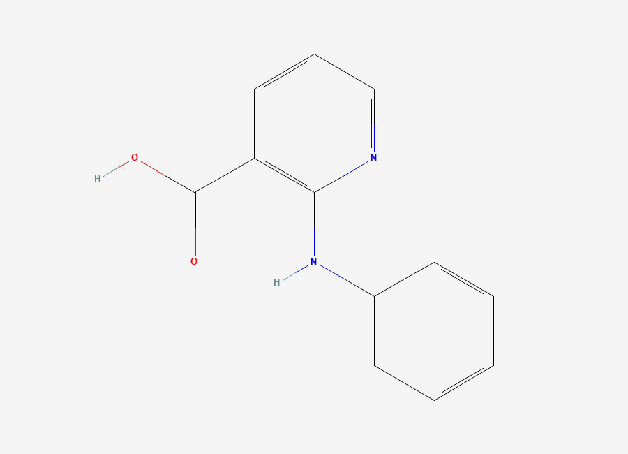 Two-dimensional chemical structure of 2-Anilinonicotinic acid