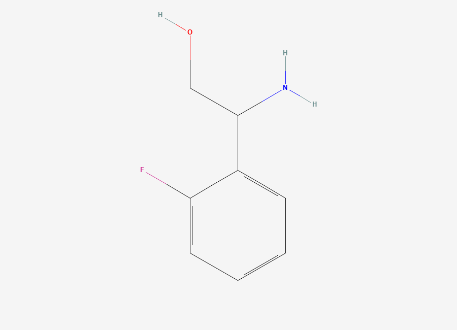 Two-dimensional chemical structure of 2-Amino-2-(2-fluorophenyl)ethanol