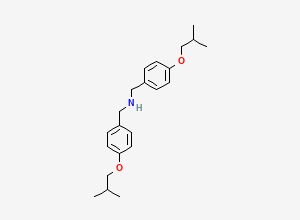 Two-dimensional chemical structure of Bis(4-isobutoxybenzyl)amine, CAS 2322278-87-3