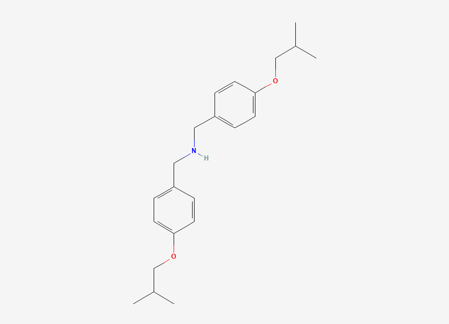 Two-dimensional chemical structure of Bis(4-isobutoxybenzyl)amine, CAS 2322278-87-3