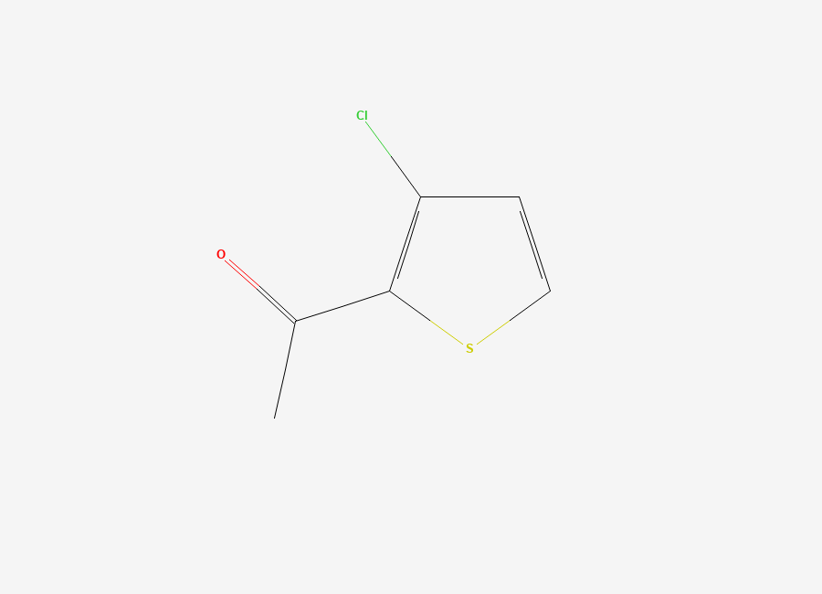 Two-dimensional chemical structure of 2-Acetyl-3-chlorothiophene