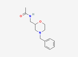 Two-dimensional chemical structure of N-((4-Benzylmorpholin-2-yl)methyl)acetamide, CAS 112913-96-9