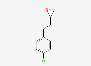 Two-dimensional chemical structure of p-Chlorophenylbutylene oxide, CAS 59363-17-6